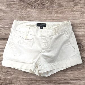 Banana Republic white shorts cotton with spandex, sz 00 petite,